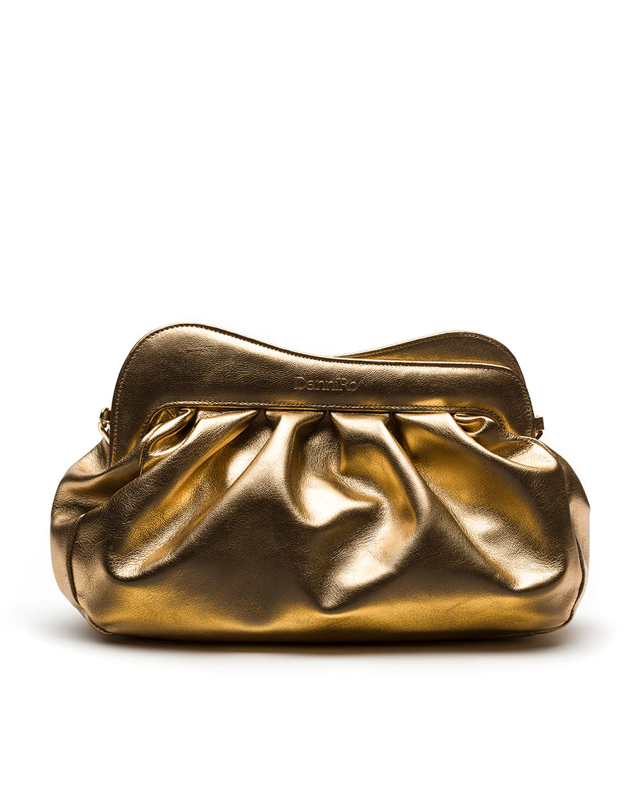 Lisbon Large Clutch - Gold