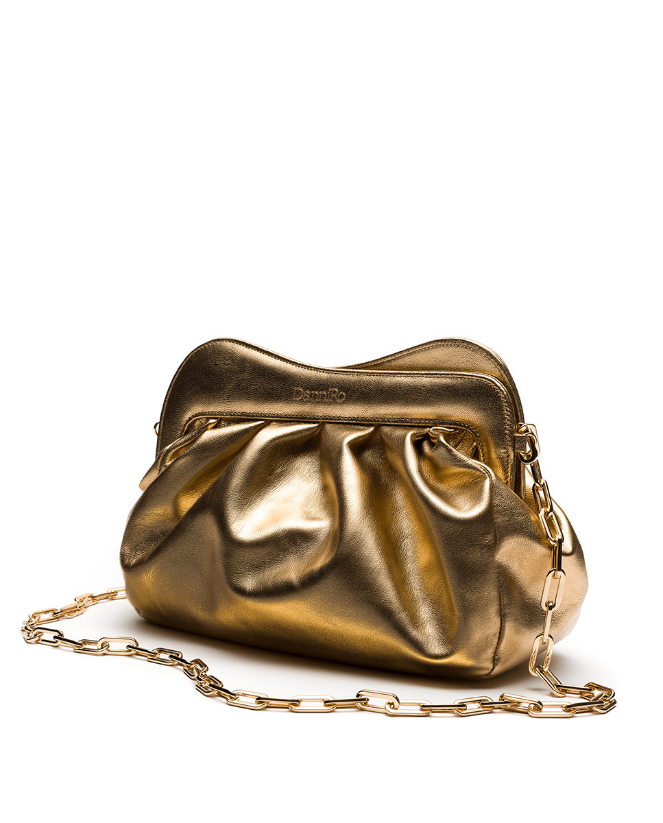 Load image into Gallery viewer, Lisbon Large Clutch Gold 
