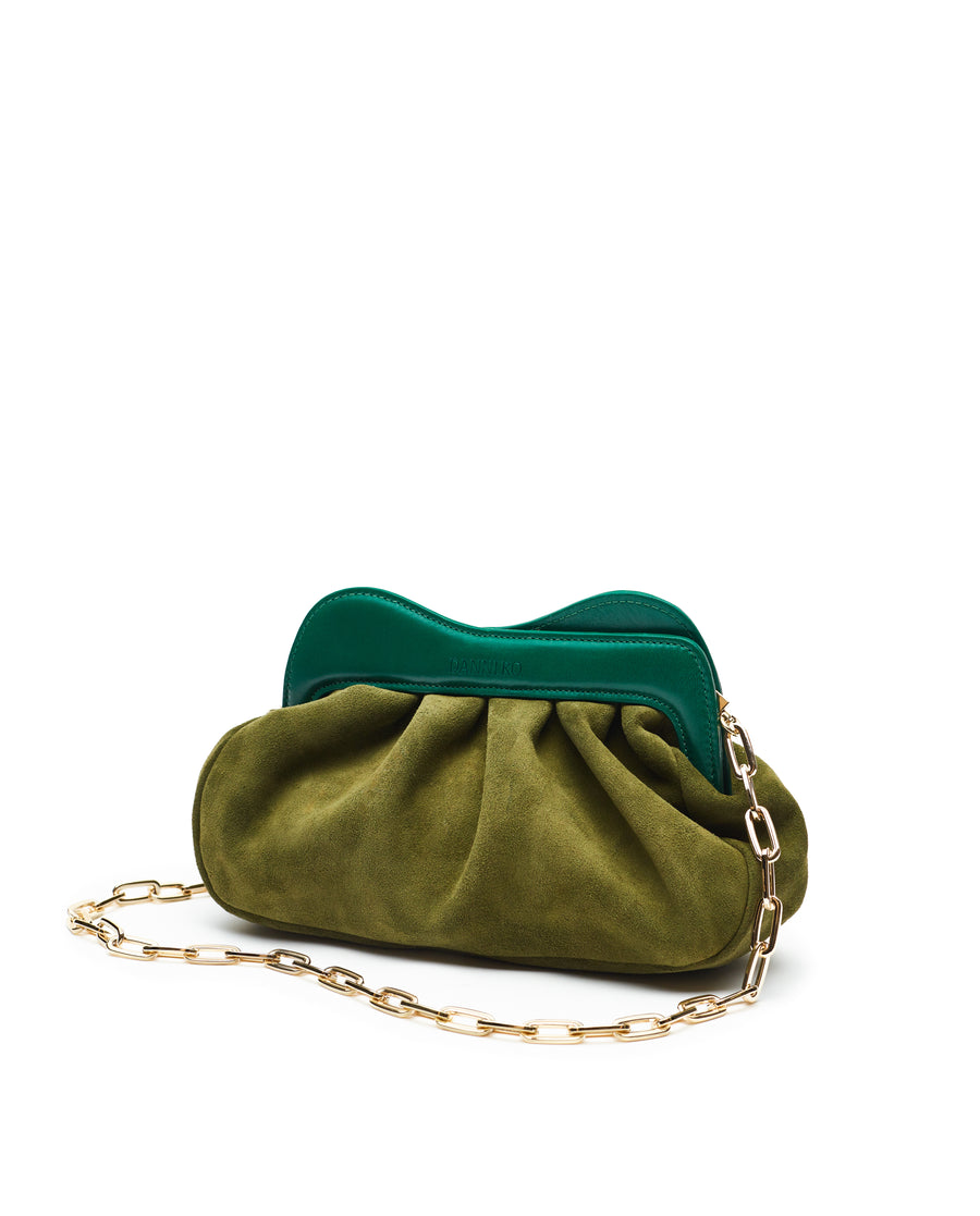 Lisbon Baby Clutch Suede - Green
