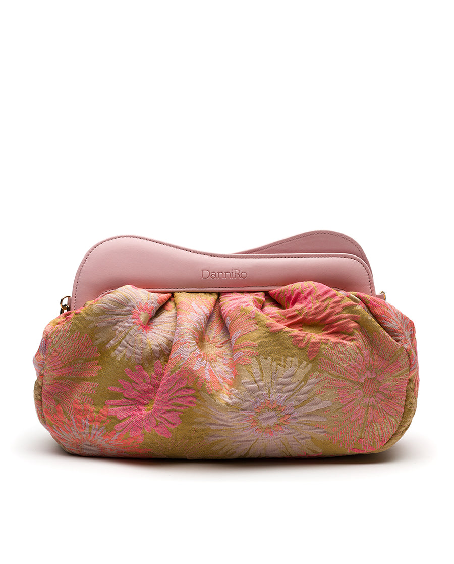 Lisbon Large Clutch - Jacquard Pink