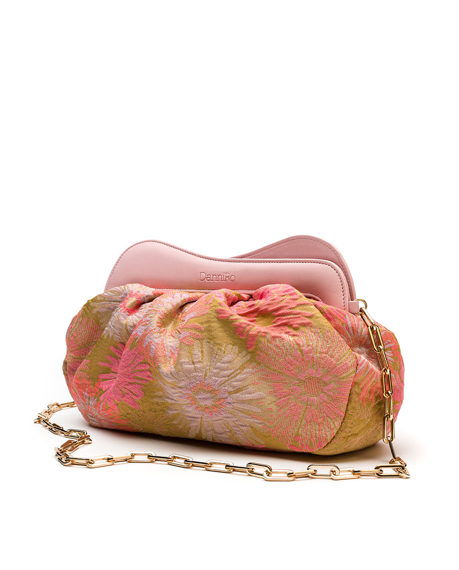 Lisbon Large Clutch - Jacquard Pink