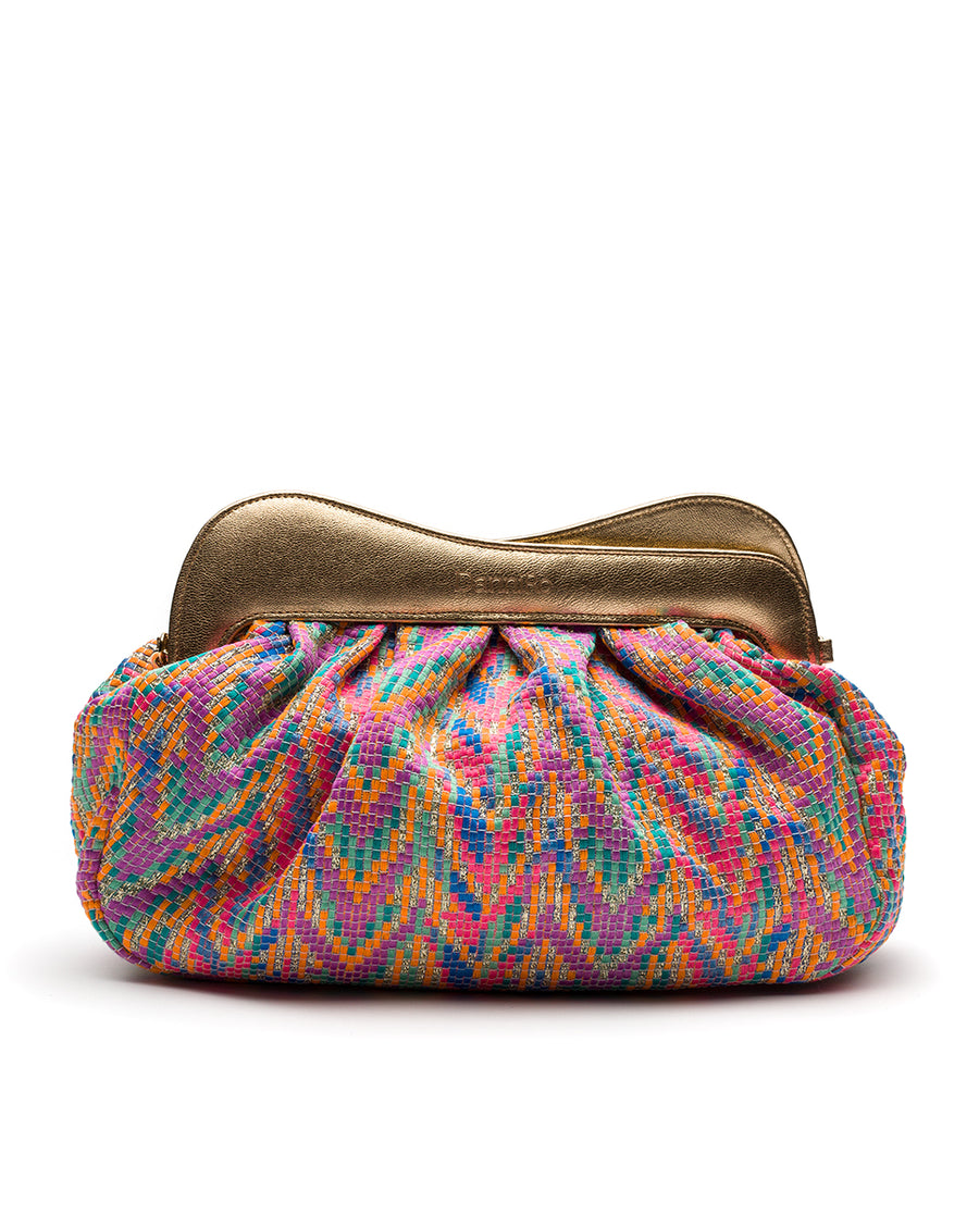 Lisbon Large Clutch - Zig-Zag