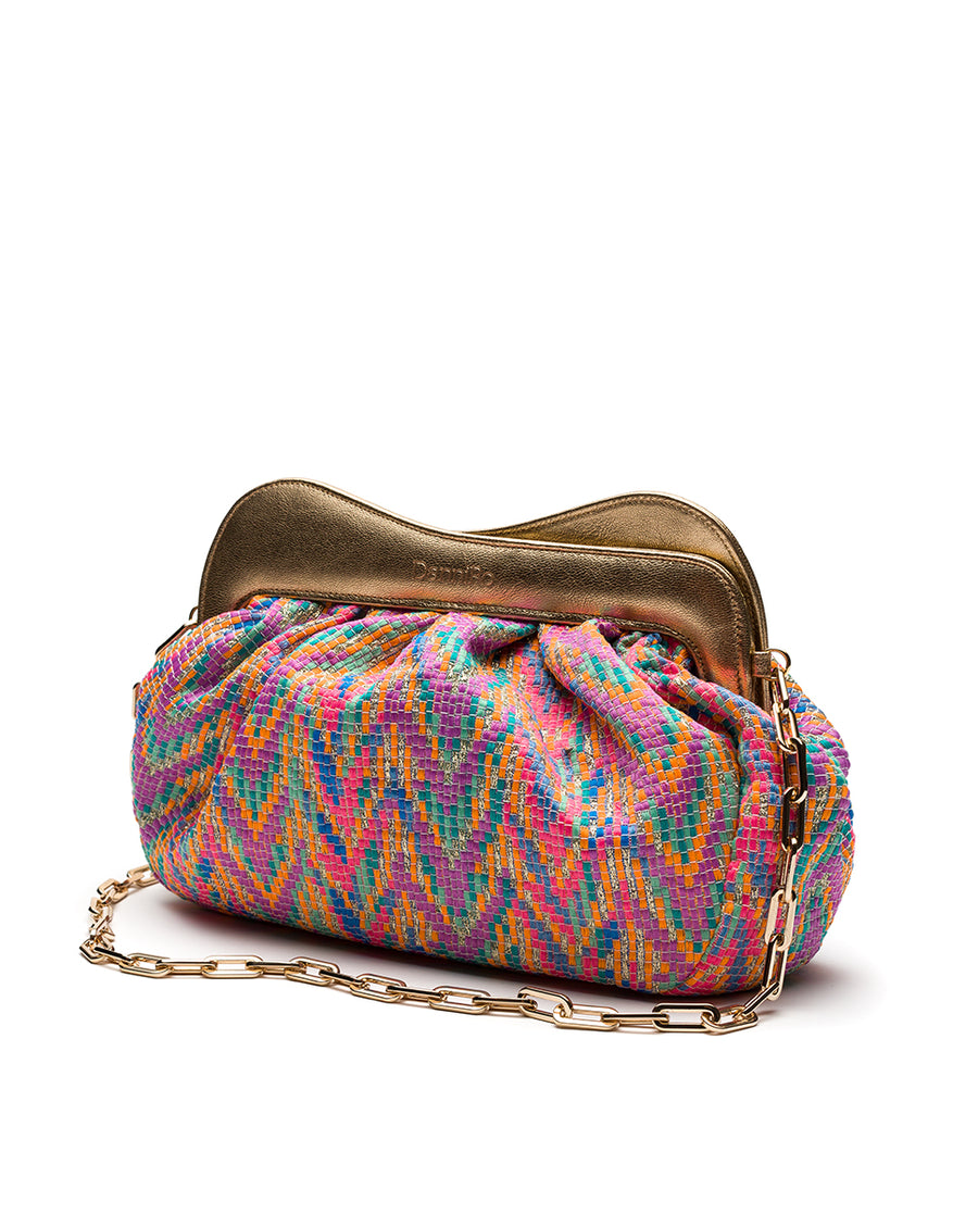 Lisbon Large Clutch - Zig-Zag