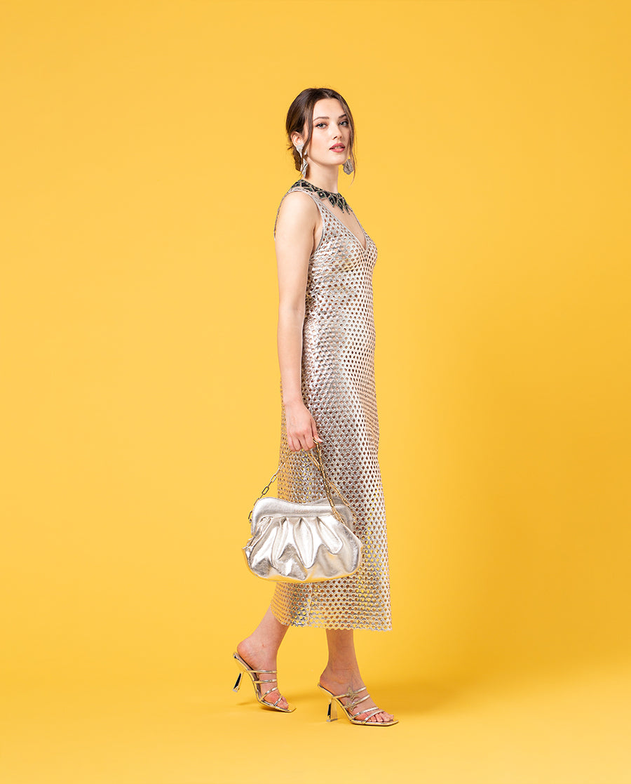 Lisbon Large Clutch - Gold