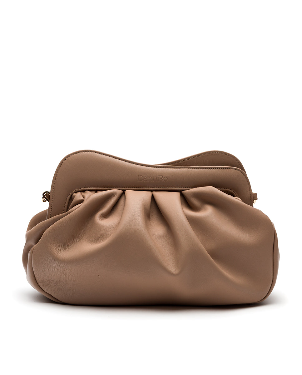 Load image into Gallery viewer, Lisbon Large Clutch Taupe 
