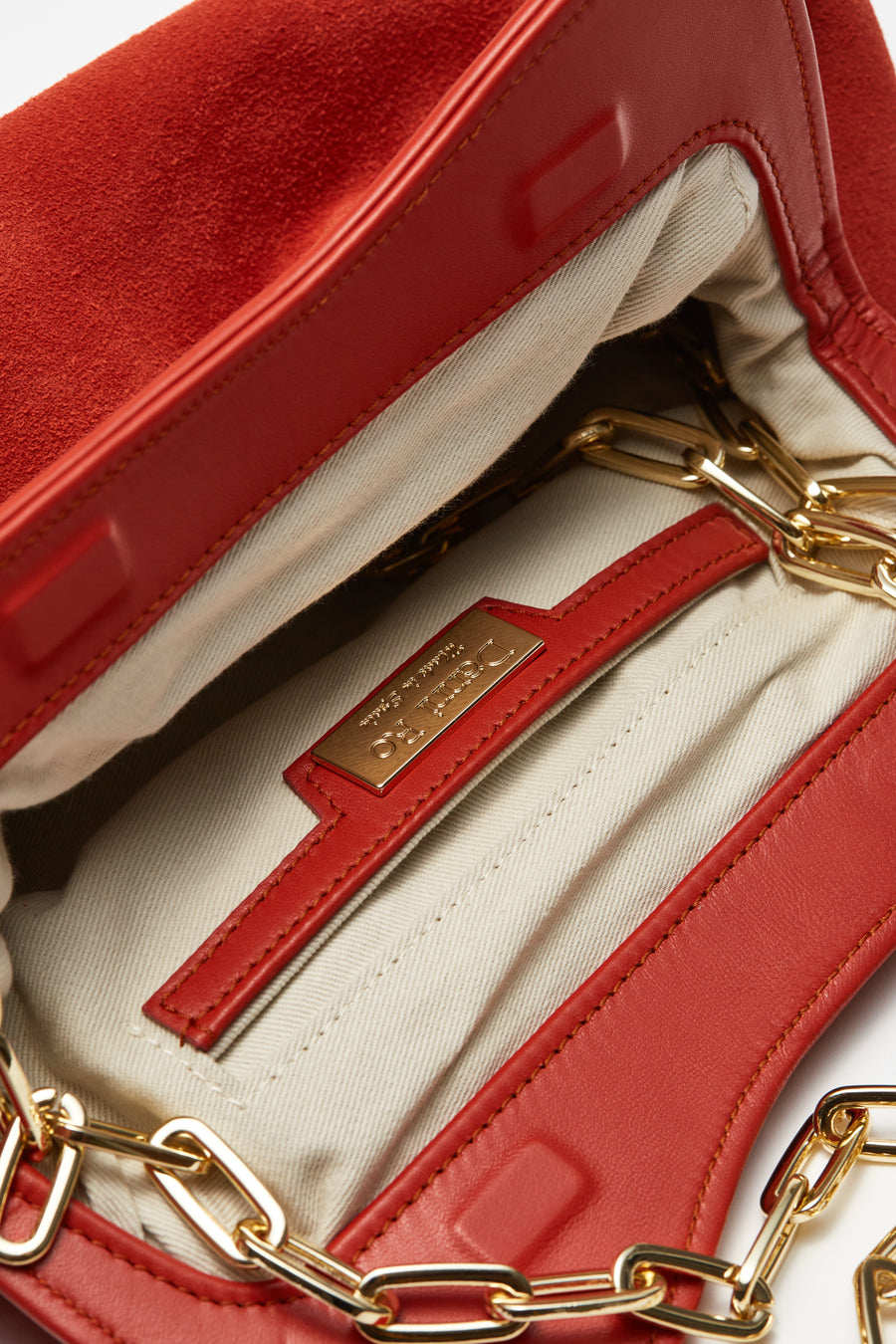 Lisbon Baby Clutch Suede - Orange Brick