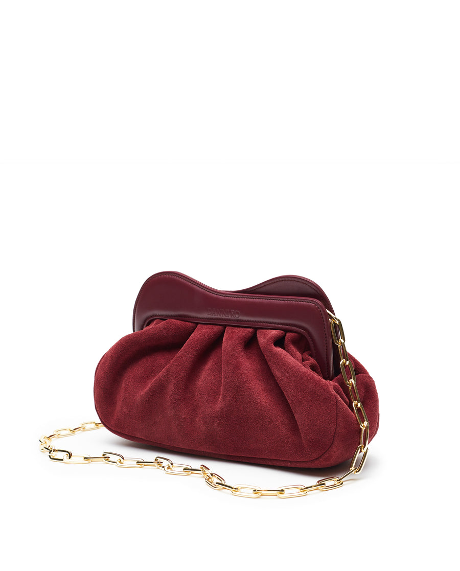 Lisbon Baby Clutch Suede - Bordeaux