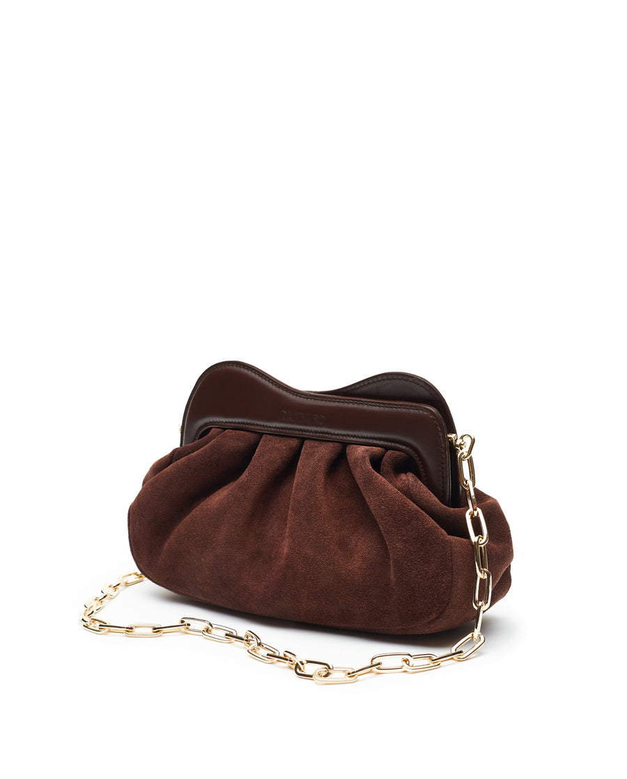 Lisbon Baby Clutch Suede - Chocolate Brown
