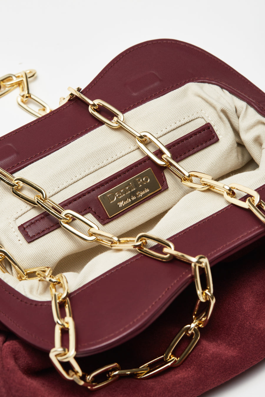 Lisbon Baby Clutch Suede - Bordeaux