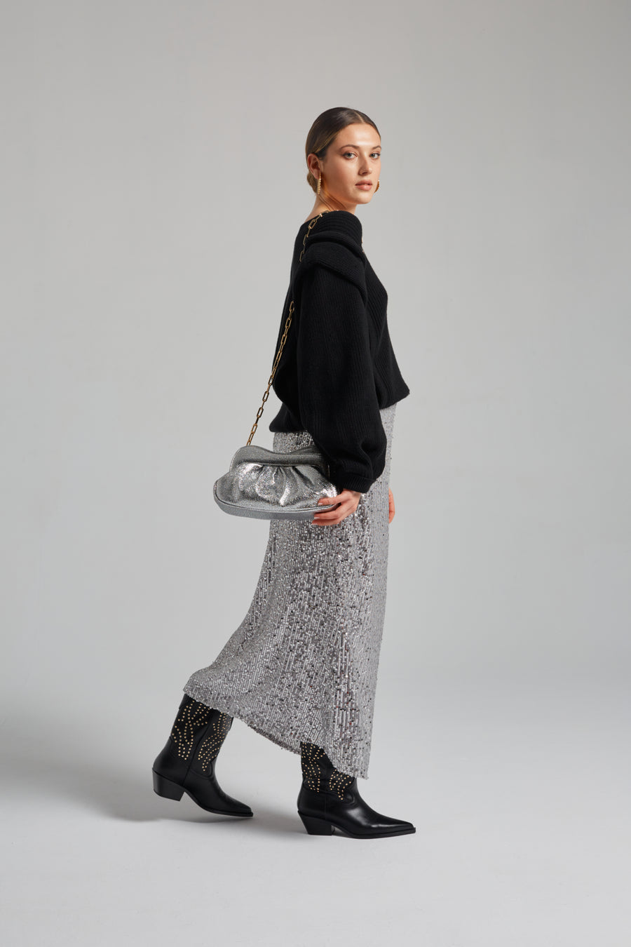 Lisbon Baby Clutch - Silver