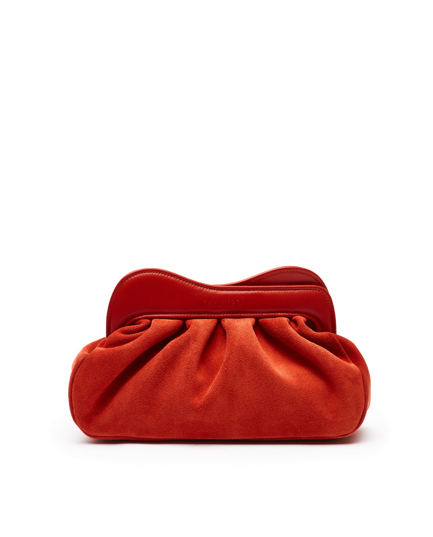 Lisbon Baby Clutch Suede - Orange Brick