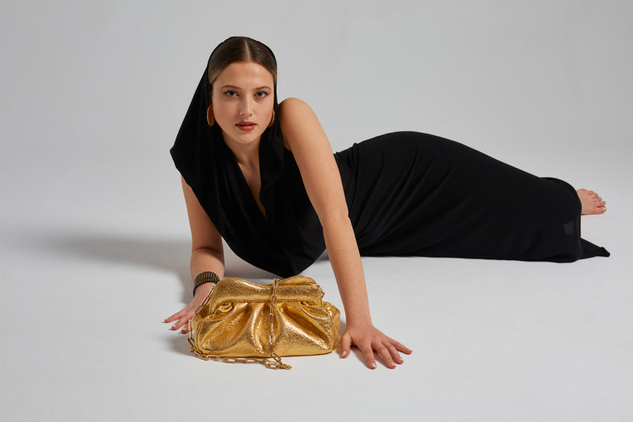 Lisbon Baby Clutch - Gold