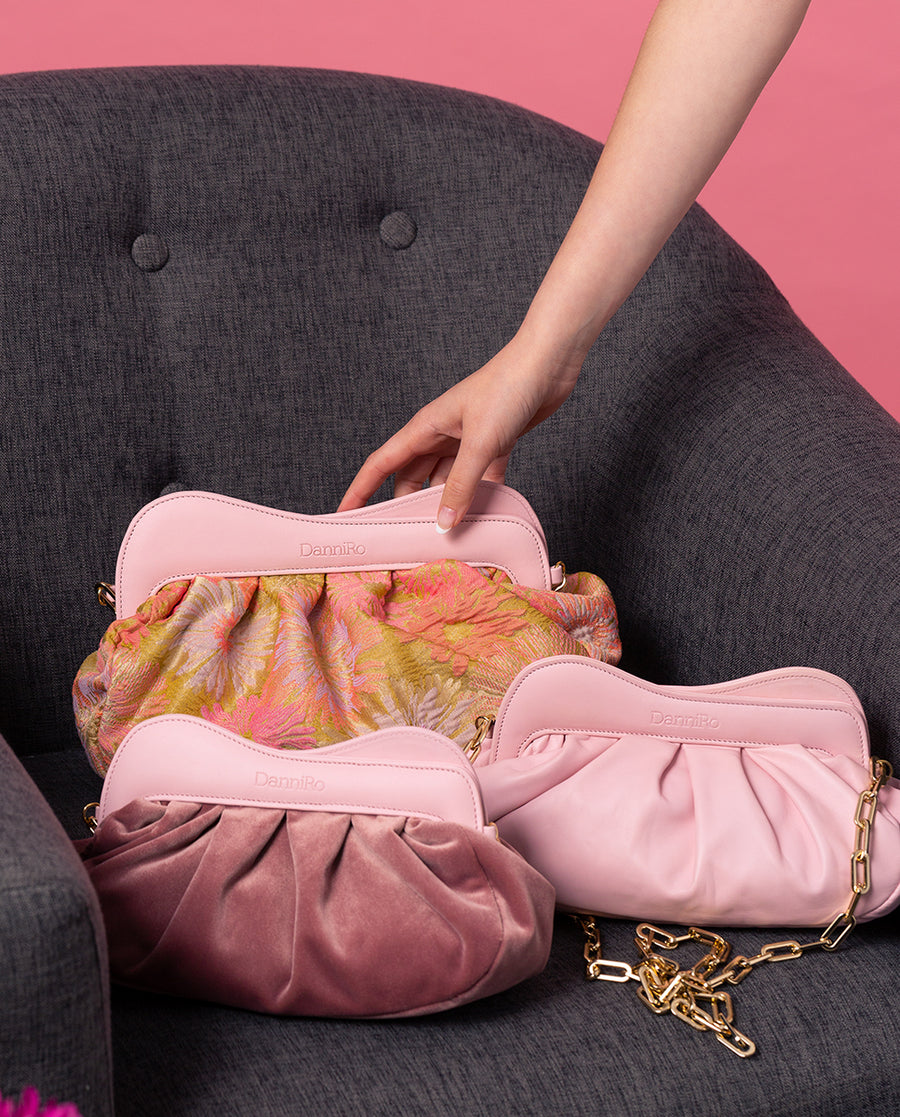 Lisbon Baby Clutch Velvet - Pink