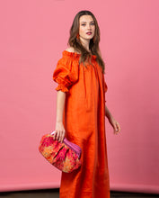 Load image into Gallery viewer, Lisbon Large Clutch Jacquard Fucsia

