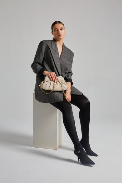 Lisbon Baby Clutch Velvet - Nude