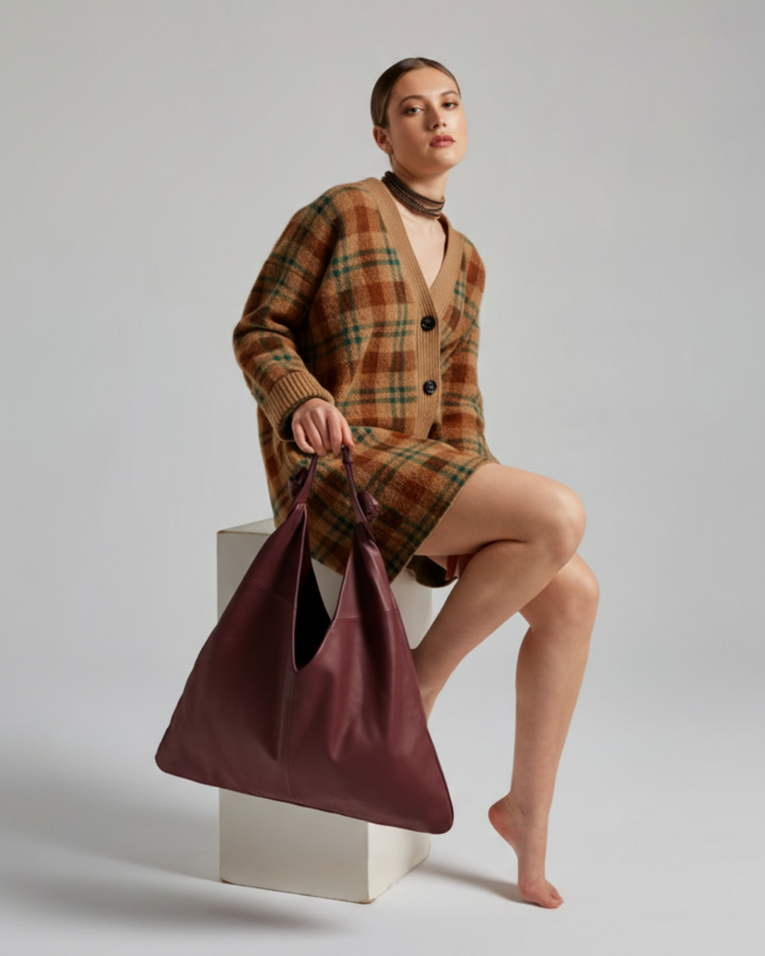 Cargar imagen en el visor de la galería, Joy Bag Leather - Bordeaux
