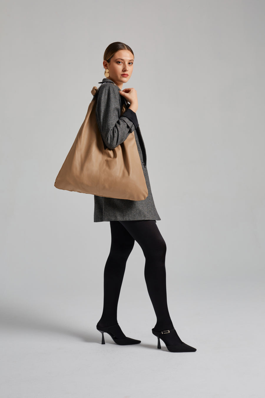 Joy Bag Leather - Taupe