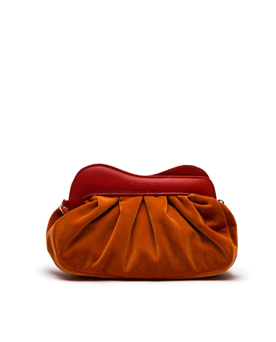 Lisbon Baby Clutch Velvet - Terracotta