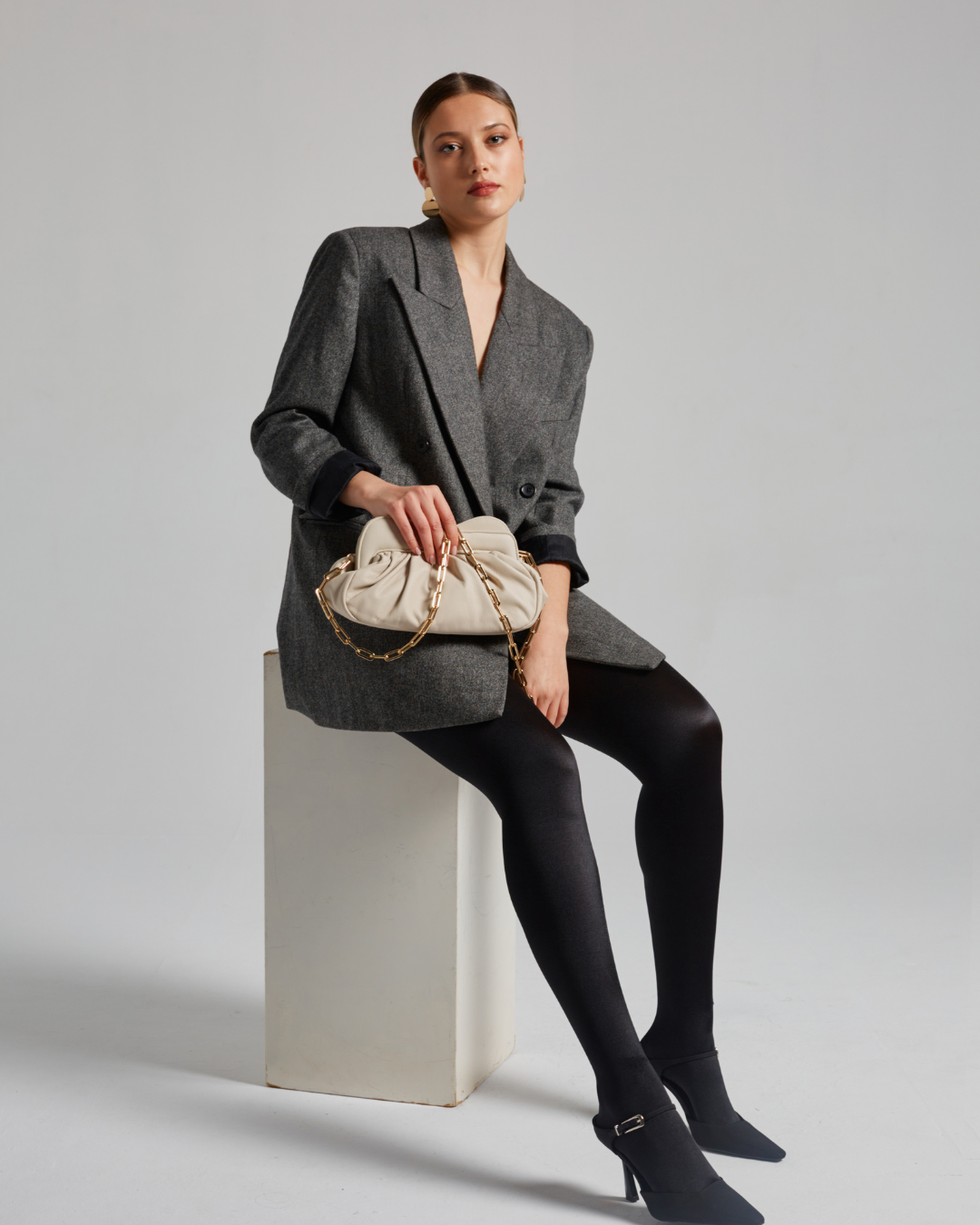 Cargar imagen en el visor de la galería, Lisbon Baby Clutch - Ivory
