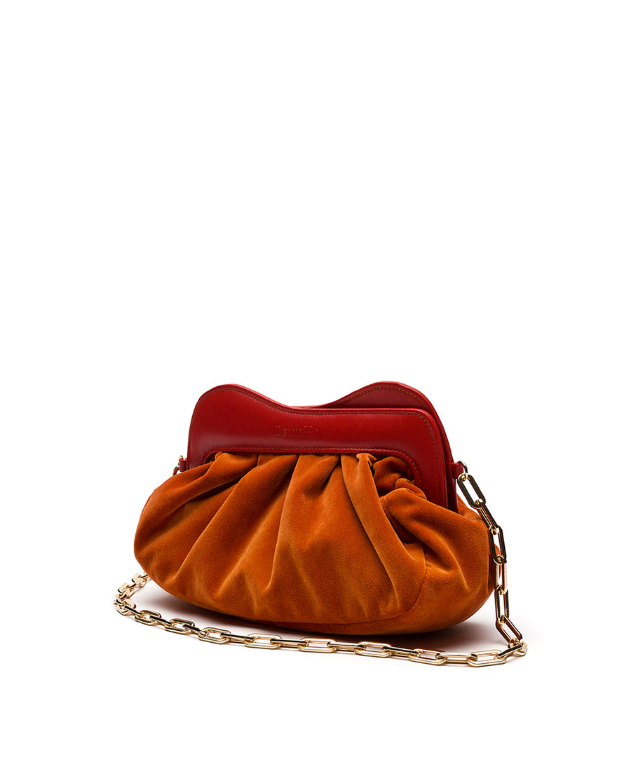 Lisbon Baby Clutch Velvet - Terracotta