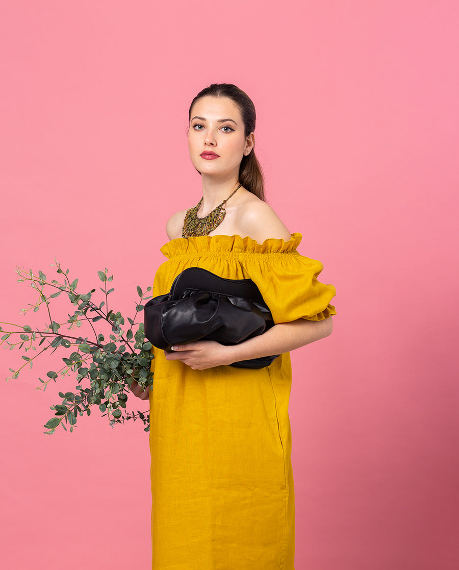 Lisbon Large Clutch - Black