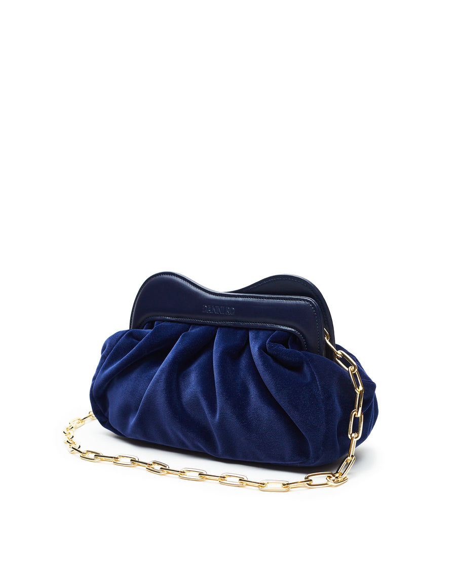 Lisbon Baby Clutch Velvet - Navy Blue