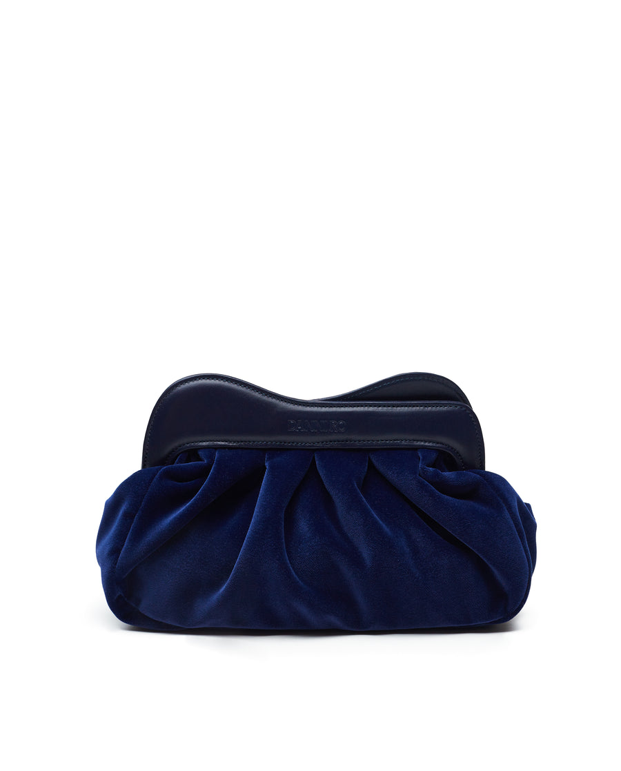 Lisbon Baby Clutch Velvet - Navy Blue
