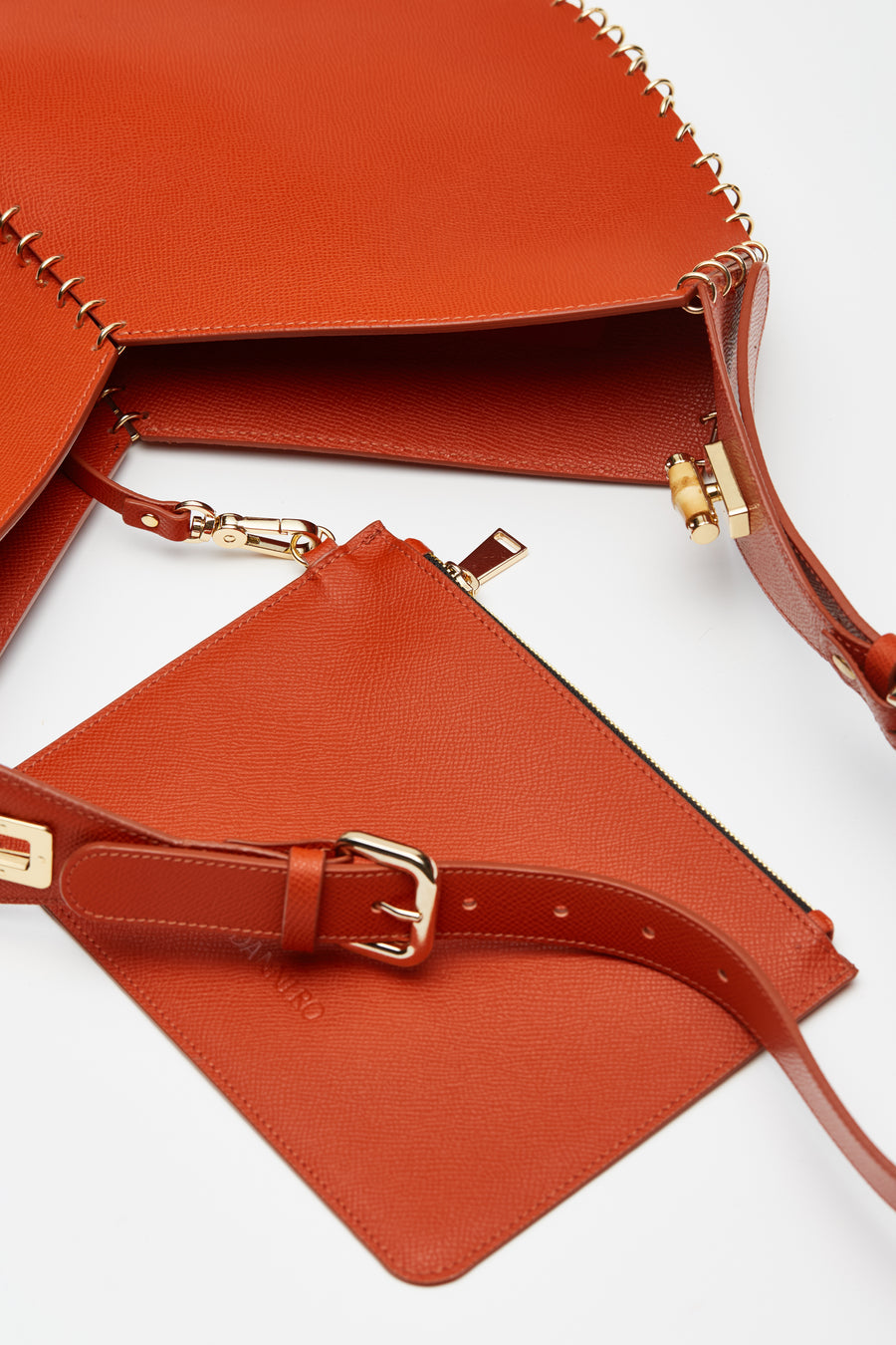 Virginia Rhombus Bag - Orange Brick