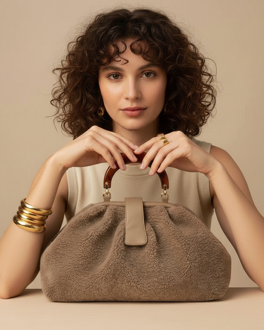 Niza Clutch - Grey Taupe