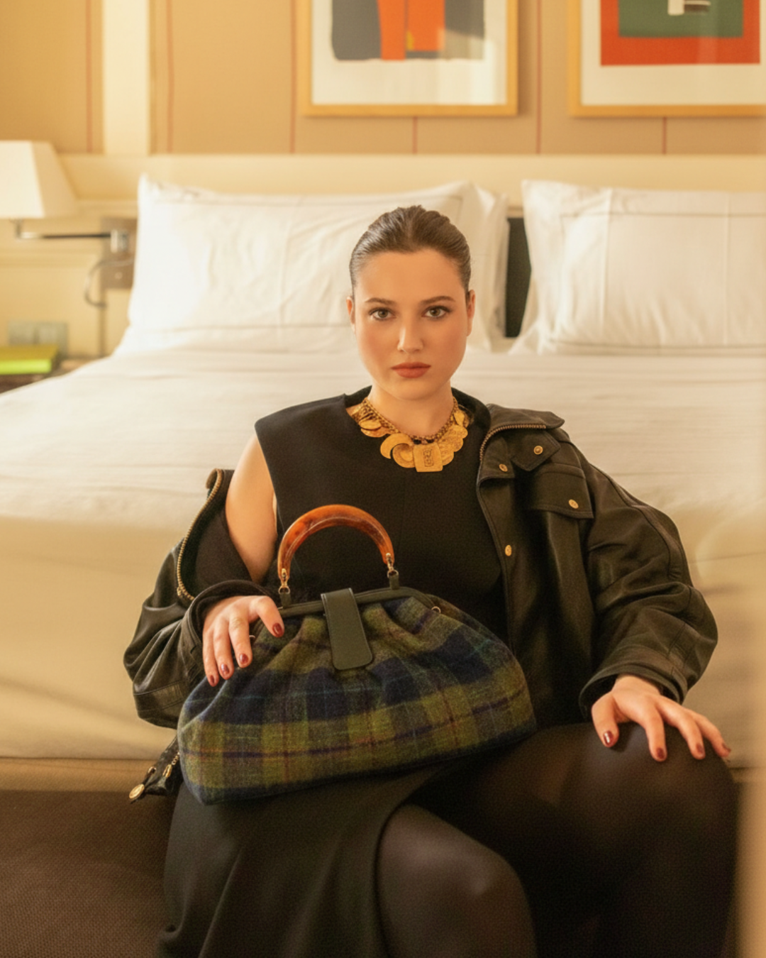 Load image into Gallery viewer, Niza Clutch - Plaid Fabric
