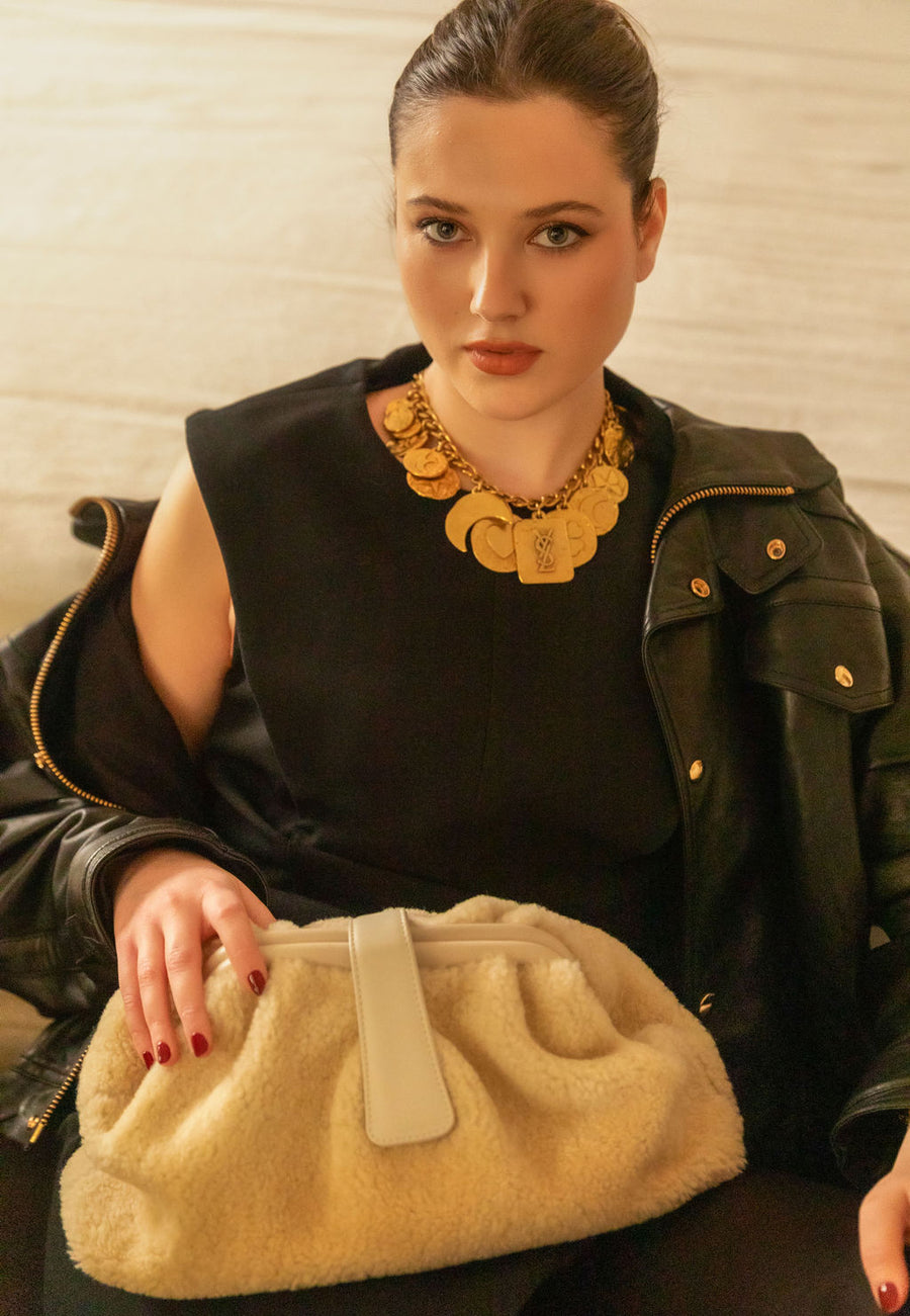 Niza Clutch - Bone