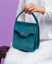 Load image into Gallery viewer, Tokyo Bag - Aqua-Turquoise Velvet
