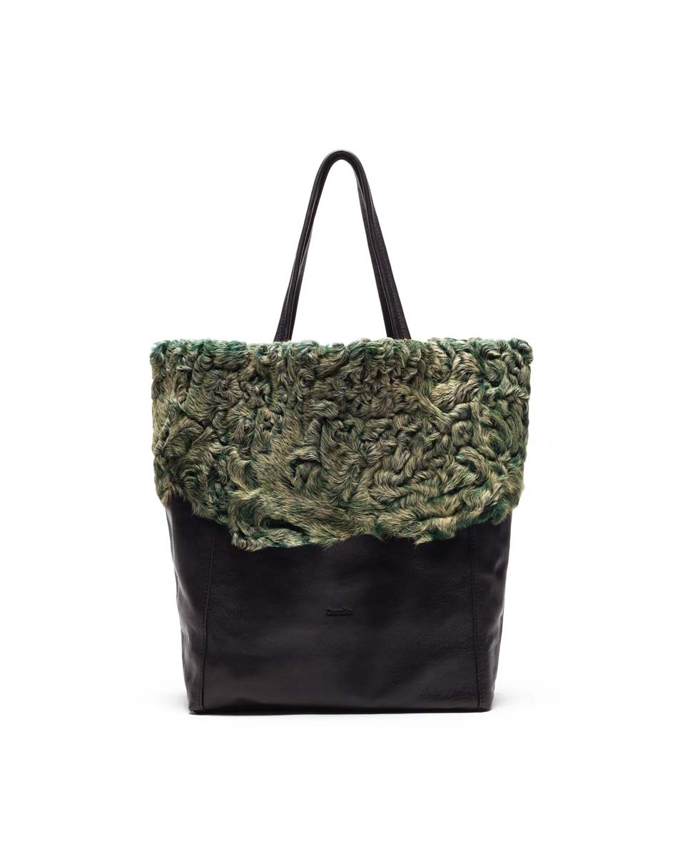 Penelope Green Astrakhan Tote