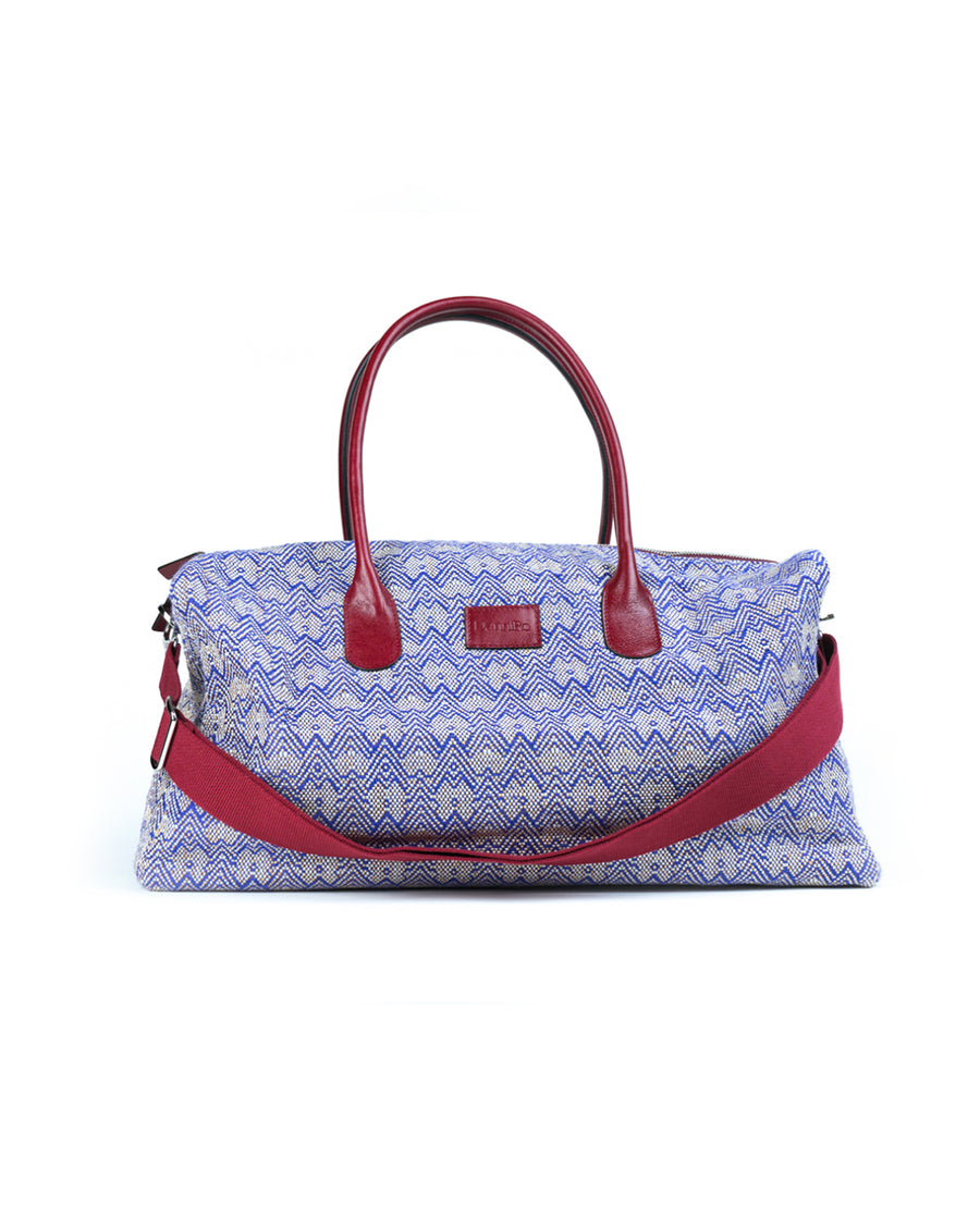Weekend Bag Rafia Azul