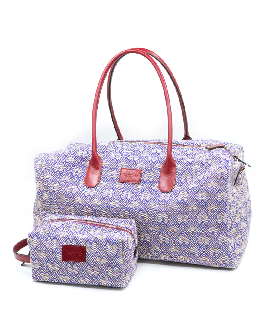 Weekend Bag Rafia Azul