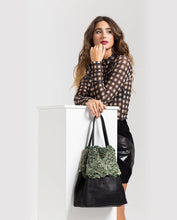 Load image into Gallery viewer, Penelope Green Astrakhan Tote
