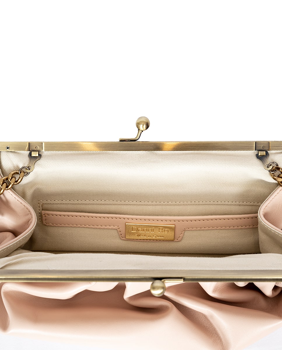 Load image into Gallery viewer, Porto Nude Lambskin Clutch
