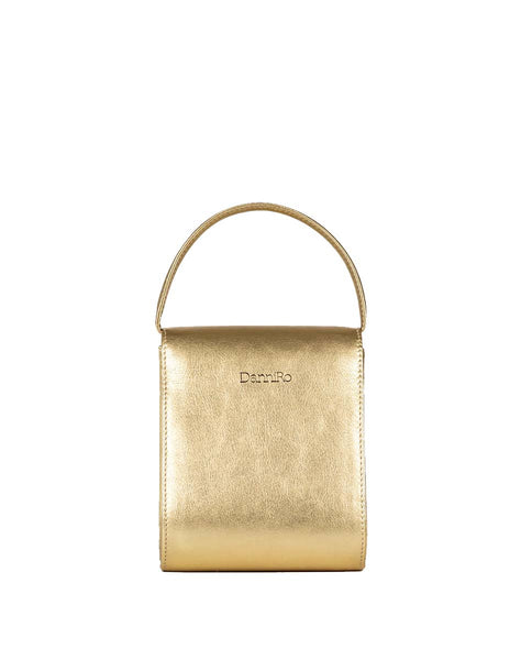 Tokyo Bag Metallic Leather Gold