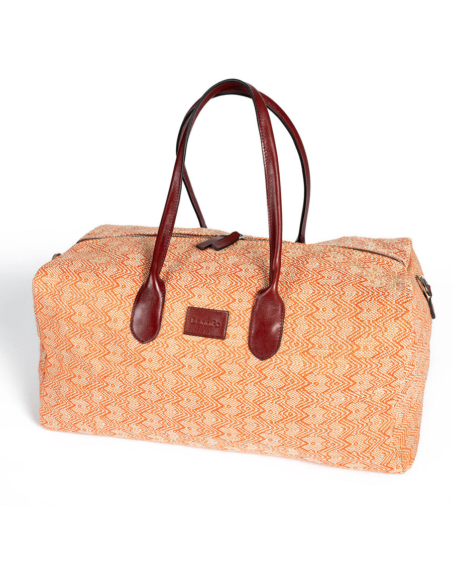 Weekend Bag Rafia Naranja