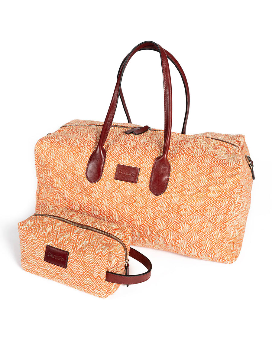 Weekend Bag Rafia Naranja